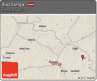 Shaded Relief 3D Map of Kazdanga