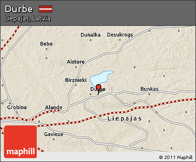 Shaded Relief 3D Map of Durbe
