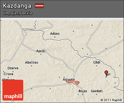 Shaded Relief 3D Map of Kazdanga