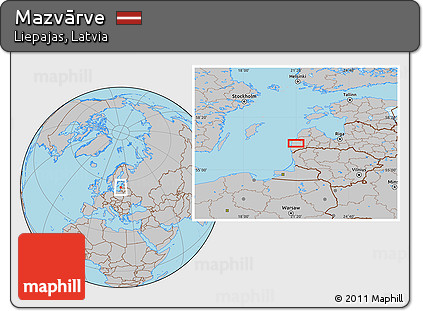 Gray Location Map of Mazvārve