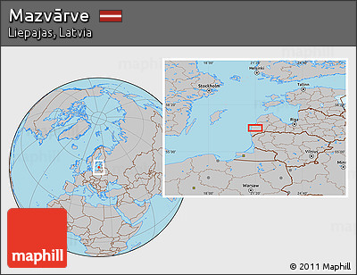 Gray Location Map of Mazvārve