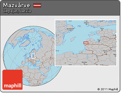Gray Location Map of Mazvārve