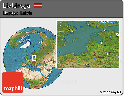 Satellite Location Map of Lieldroga