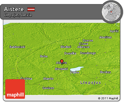 Physical Panoramic Map of Aistere