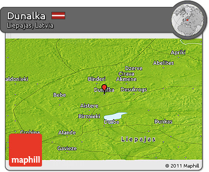 Physical Panoramic Map of Dunalka