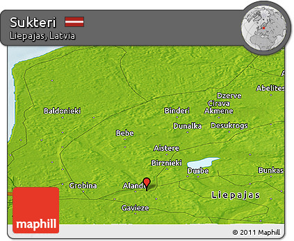 Physical Panoramic Map of Sukteri