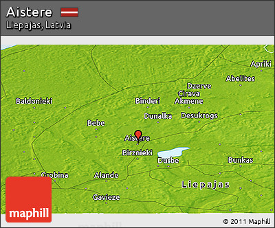 Physical Panoramic Map of Aistere