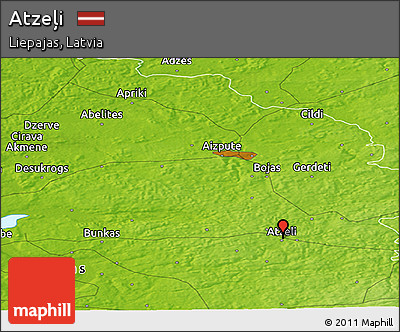 Physical Panoramic Map of Atzeļi