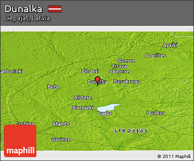 Physical Panoramic Map of Dunalka