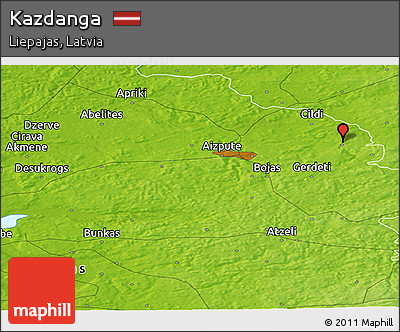 Physical Panoramic Map of Kazdanga