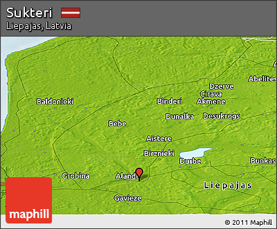 Physical Panoramic Map of Sukteri