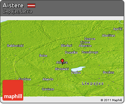 Physical Panoramic Map of Aistere