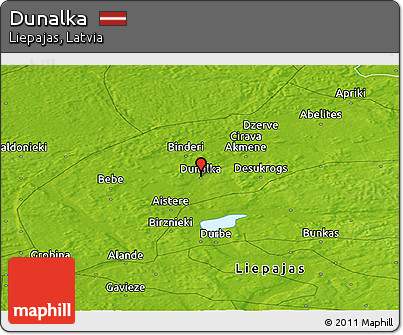 Physical Panoramic Map of Dunalka