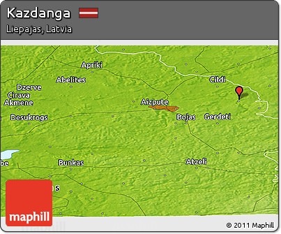 Physical Panoramic Map of Kazdanga