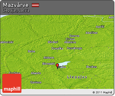 Physical Panoramic Map of Mazvārve