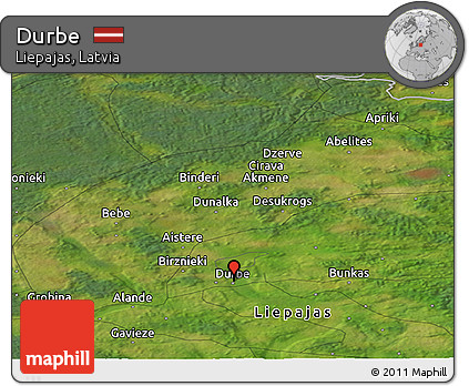 Satellite Panoramic Map of Durbe