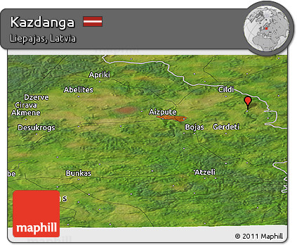 Satellite Panoramic Map of Kazdanga