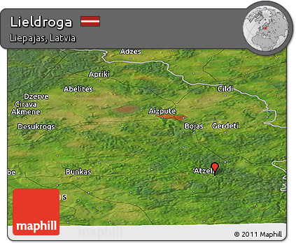 Satellite Panoramic Map of Lieldroga