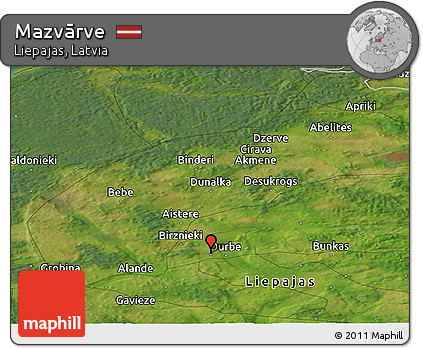 Satellite Panoramic Map of Mazvārve