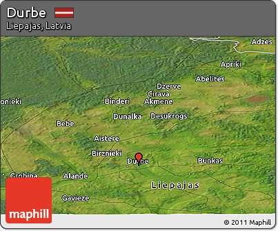 Satellite Panoramic Map of Durbe