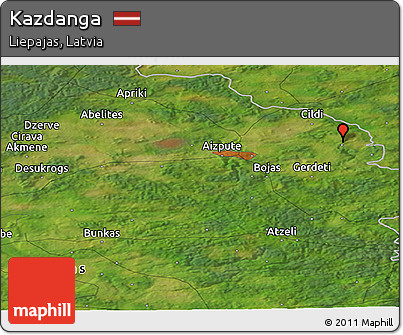 Satellite Panoramic Map of Kazdanga