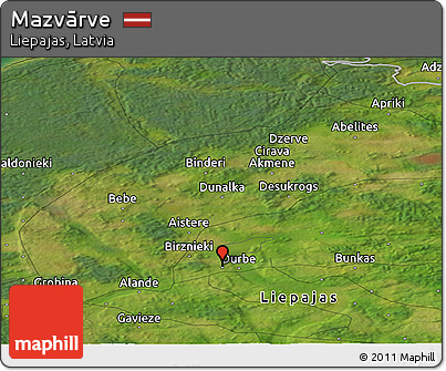 Satellite Panoramic Map of Mazvārve