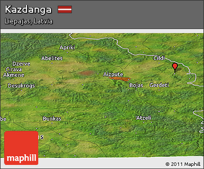 Satellite Panoramic Map of Kazdanga