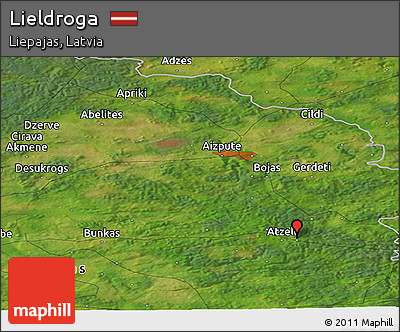 Satellite Panoramic Map of Lieldroga