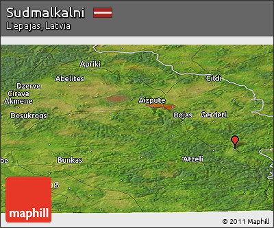 Satellite Panoramic Map of Sudmalkalni