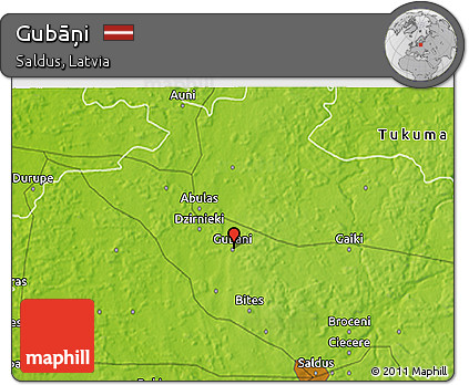 Physical 3D Map of Gubāņi