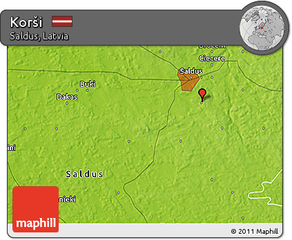 Physical 3D Map of Korši