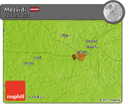 Physical 3D Map of Mežvidi