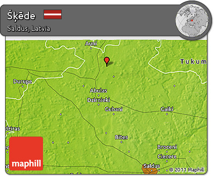 Physical 3D Map of Šķēde