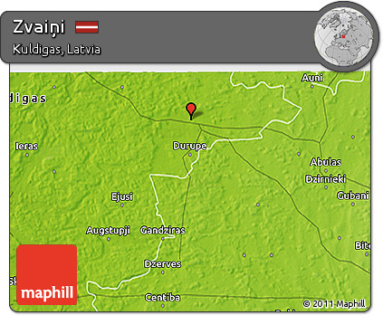 Physical 3D Map of Zvaiņi