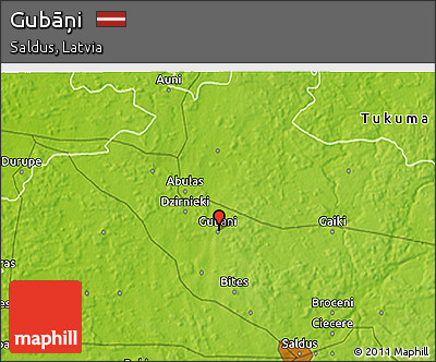 Physical 3D Map of Gubāņi