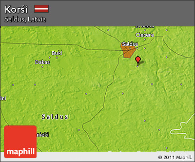Physical 3D Map of Korši