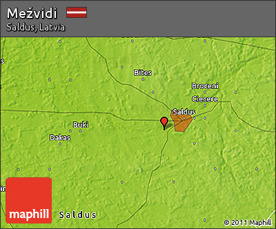 Physical 3D Map of Mežvidi