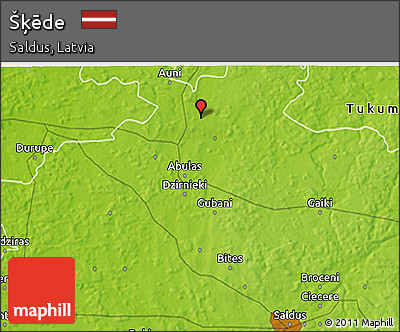 Physical 3D Map of Šķēde
