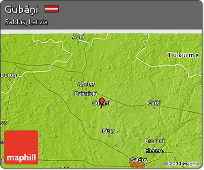 Physical 3D Map of Gubāņi