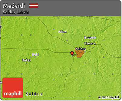 Physical 3D Map of Mežvidi