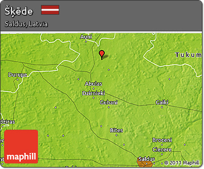 Physical 3D Map of Šķēde