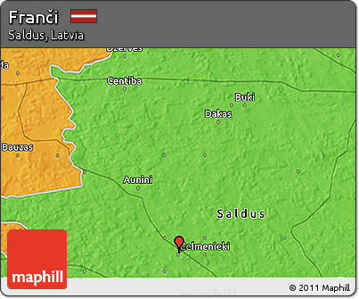 Political 3D Map of Franči