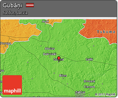 Political 3D Map of Gubāņi