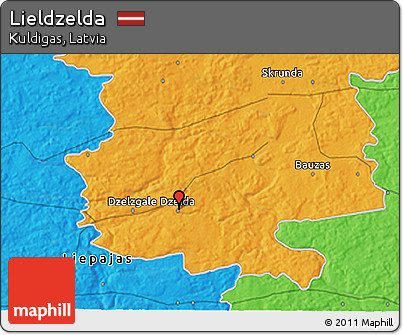 Political 3D Map of Lieldzelda