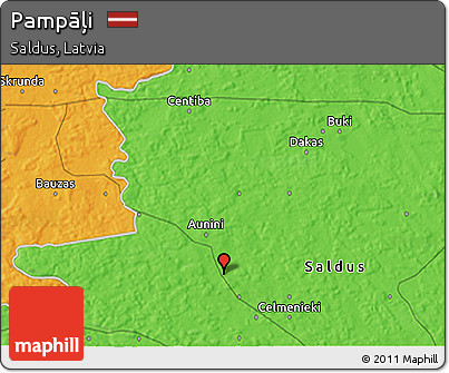 Political 3D Map of Pampāļi