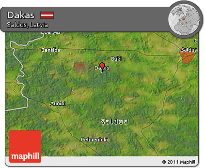 Satellite 3D Map of Dakas