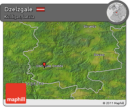Satellite 3D Map of Dzelzgale