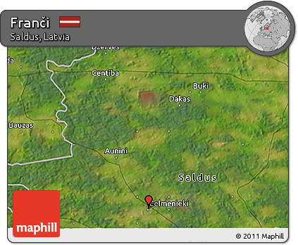 Satellite 3D Map of Franči