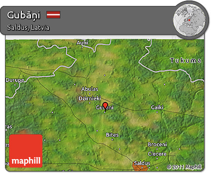 Satellite 3D Map of Gubāņi