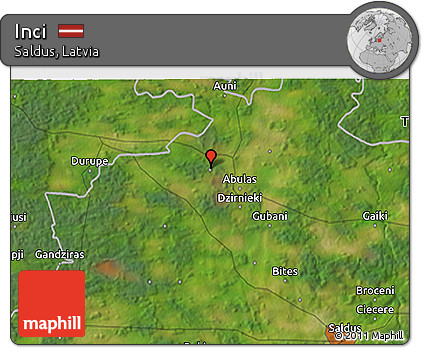 Satellite 3D Map of Inci